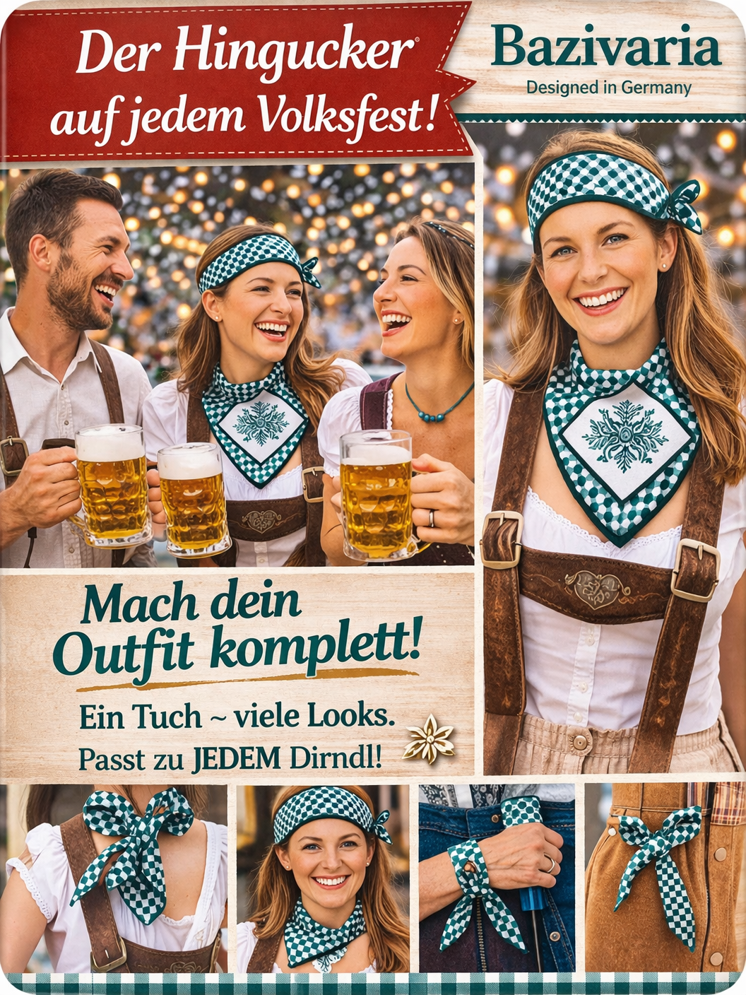 Bayern Refresh Box – Version A - das praktische Souvenir mit Stil - Party, Oktoberfest.....inkl. Erfrischungstuch & Brillenputztuch