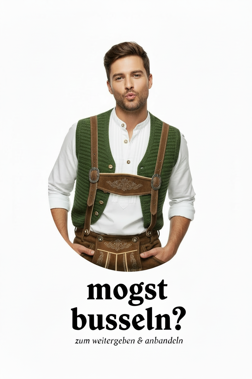 Bayerische Flirtkarte - schieb’s rüber & schau was passiert