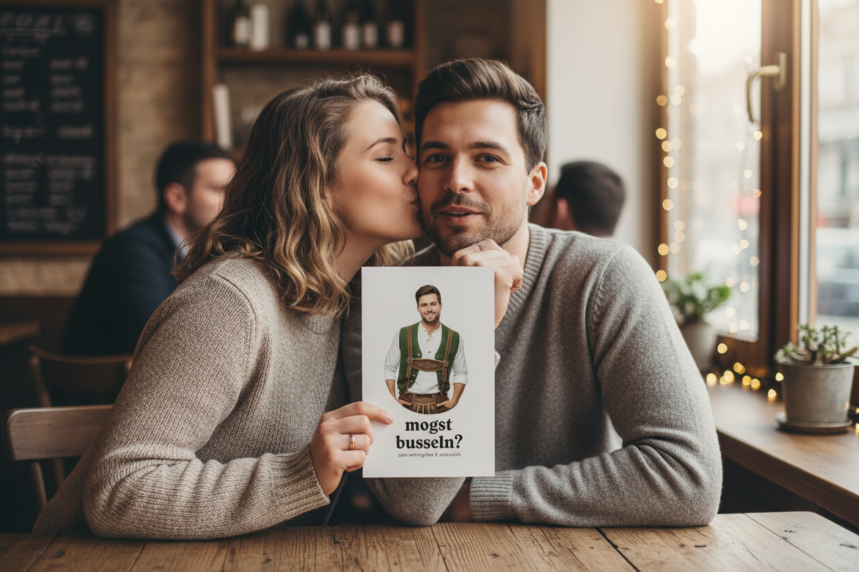 Bayerische Flirtkarte - schieb’s rüber & schau was passiert
